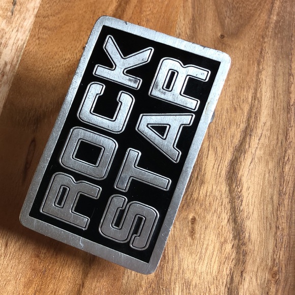 PacSun | Y2K Black & Silver Rock Star Belt Buckle - Picture 2 of 11